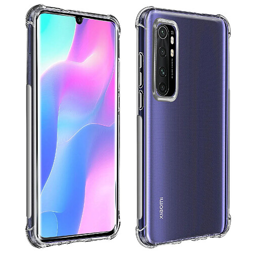 Avizar Pack Protection Xiaomi Mi Note 10 Lite Coque Souple + Verre Trempé Transparent