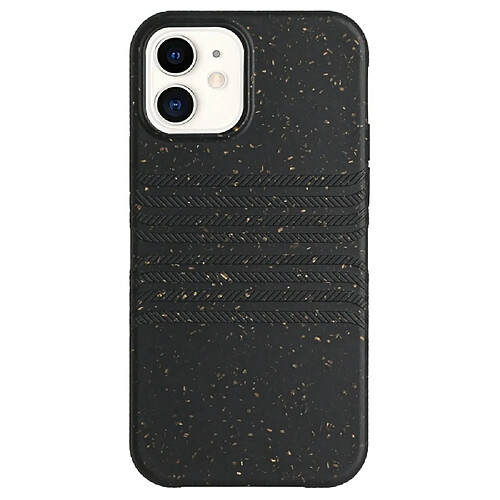 Coque en TPU + paille de blé entièrement biodégradable pour votre iPhone 11 6.1 pouces - noir