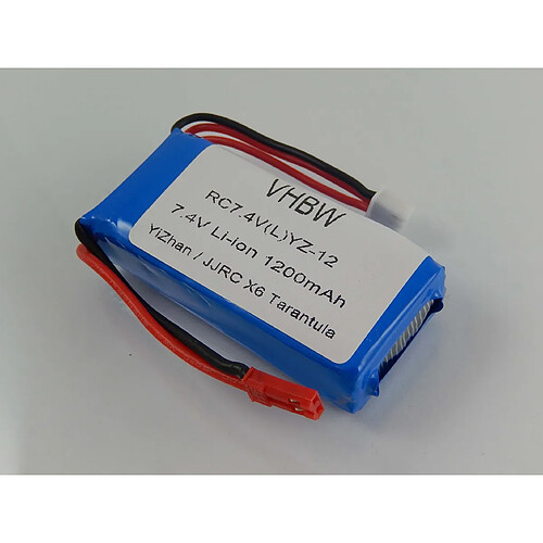 vhbw Li-Ion Batterie 1200mAh (7.4V) pour drone, quadrirotor YiZhan / JJRC X6 Tarantula Quadrocopter