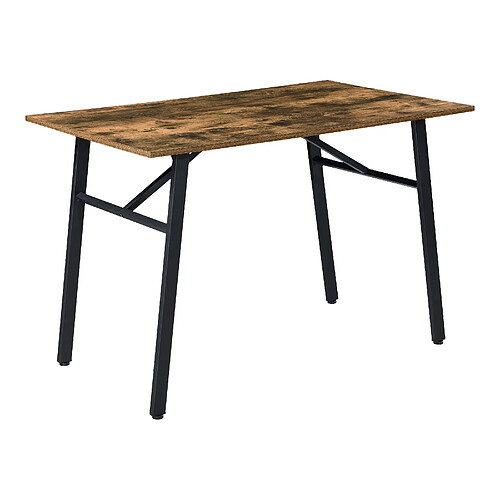 Table de Salle à Manger pour 4 Personnes Flatanger Effet bois foncé [en.casa]