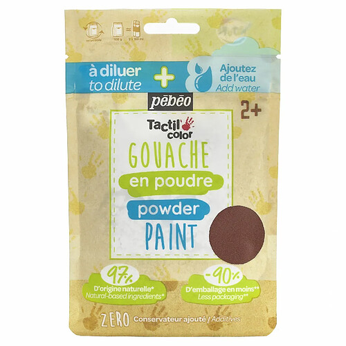 Pebeo Gouache en poudre - 100 g - Marron