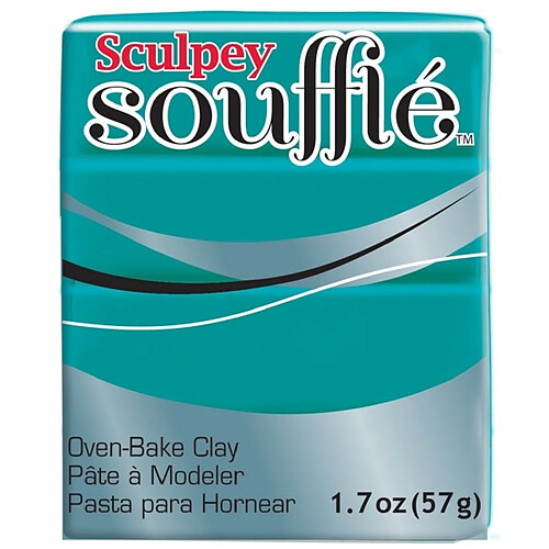 Pâte Sculpey Soufflé Sea Glass (bleu) - Sculpey