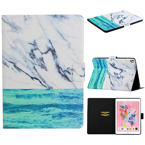 Etui en PU impression de motifs avec support et porte-cartes glacier pour votre Apple iPad 10.2 (2019)