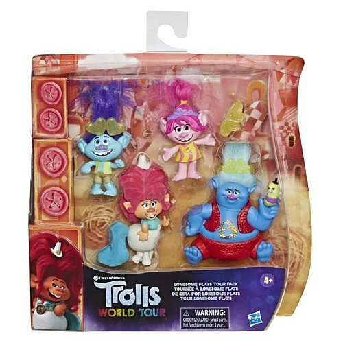 Hasbro Les Trolls 2 Tournée Mondiale de DreamWorks Pack de 5 poupées Tournée dans les Plaines solitaires