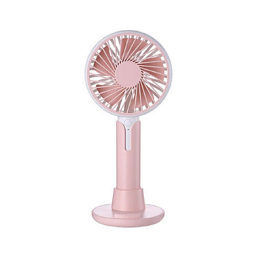 Ventilateur 2 en 1 USB petit ventilateur avec support de téléphone portable-rose