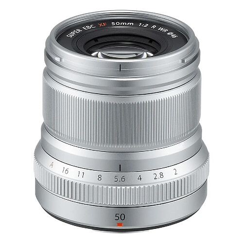 FUJIFILM Objectif FUJINON XF 50 mm f/2 R WR SILVER