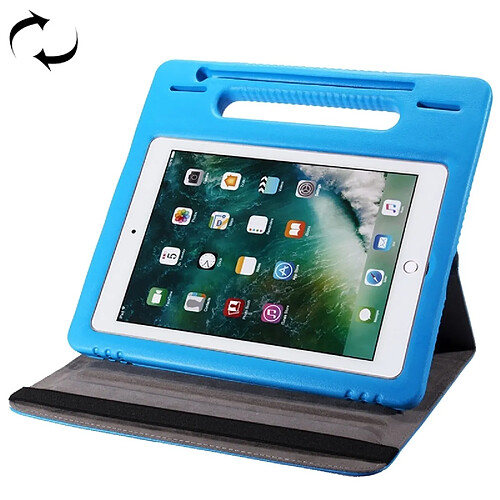 Wewoo Smart Cover bleu pour iPad Pro 10.5 pouces 360 degrés Rotation étui en cuir + amovible EVA pare-chocs couverture de protection avec poignée et 3 vitesses engrenage sommeil / réveil