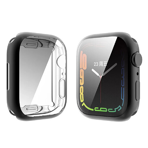 Coque en TPU ENKAY électroplaqué, noir pour votre Apple Watch Series 7 41mm