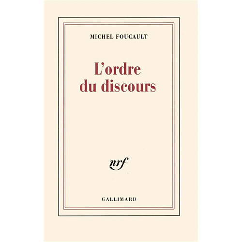 L'Ordre du discours : leçon inaugurale au Collège de France prononcée le 2 décembre 1970 · Occasion