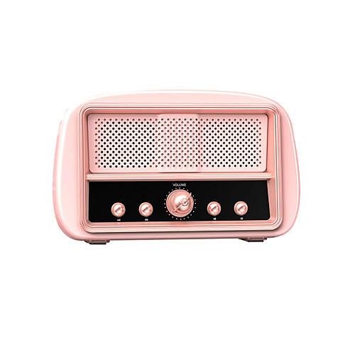 Universal Haut-parleur Bluetooth subwoofer sans fil petit haut-parleur stéréo microphone intégré haut-parleur lecteur de musique haut-parleur Bluetooth mini TV | haut-parleur portable (rose)