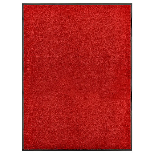 Decoshop26 Paillasson lavable Rouge 90x120 cm DEC023186