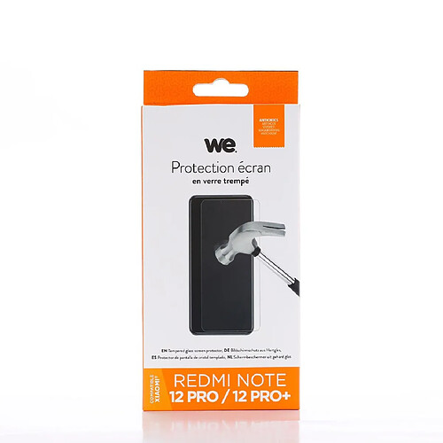 WE Verre trempé XIAOMI REDMI NOTE 12 : Protection écran - anti-rayures - anti-bulles d'air - ultra-résistant - dureté 9H Glass