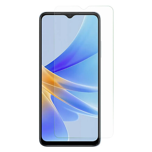 Protecteur écran en verre trempé anti-explosion, 0.3mm bord en arc, résistant à l'abrasion, HD clair pour votre Oppo A17 4G - transparent