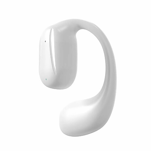 Oreillette Bluetooth Simple Oreille Gauche 5.2Ows Écouteurs À Conduction Osseuse Ouverte Crochet D'Oreille Casque Antibruit Blanc