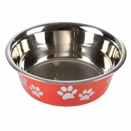 Paris Prix Gamelle pour Chien & Chat Motifs Pattes 21cm Rouge