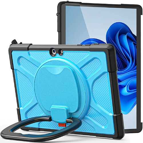 Coque en silicone anti-griffes avec béquille pivotante, bleu pour votre Microsoft Surface Go/Go 2/Go 3 10.5 pouces