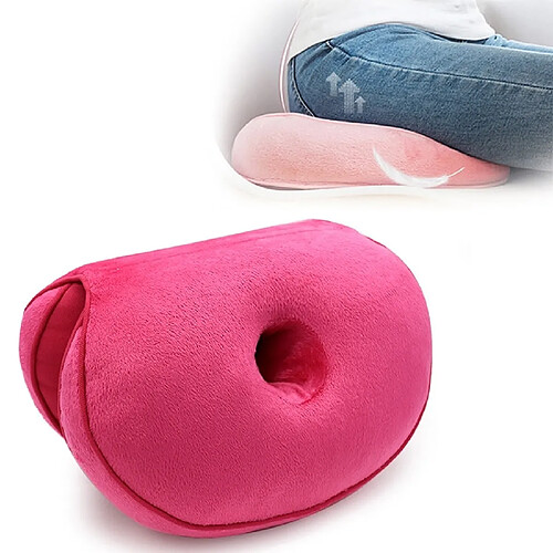 Wewoo Siège multifonctionnel à double confort en mousse à mémoire de avec de levage des hanches Coussin latex fin magnifique Rose rouge