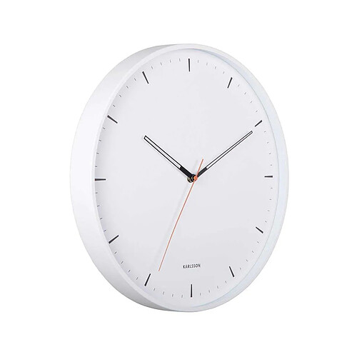 Karlsson Horloge murale en métal Calm blanc.