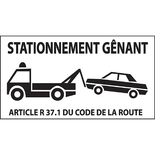 Panneaux de signalisation rectangulaires Outibat Stationnement gênant Mise en fourrière