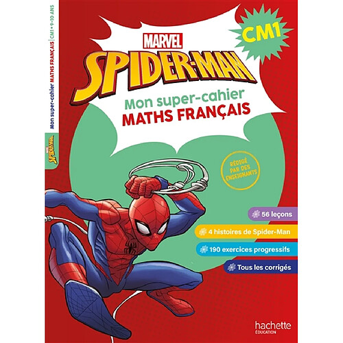 Spider-Man : mon super-cahier maths français, CM1