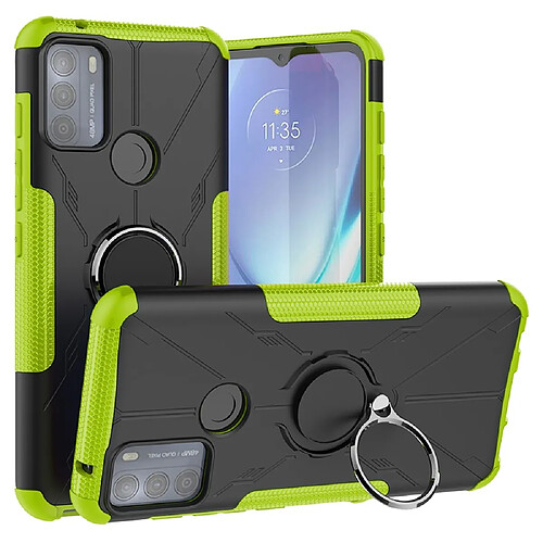 Coque en TPU anti-chocs avec béquille pour votre Motorola Moto G50 4G - vert