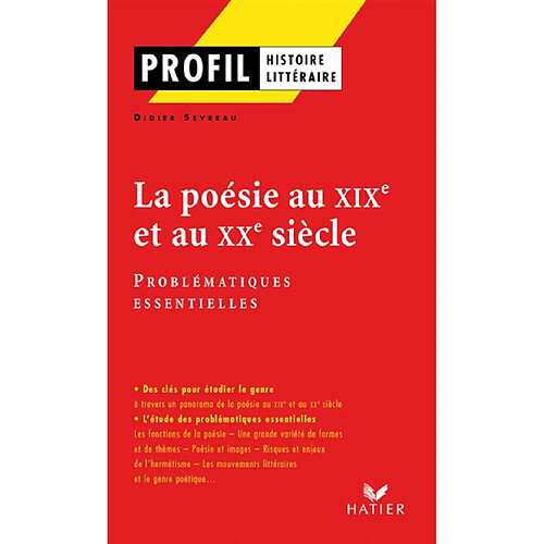 La poésie du XIXe et du XXe siècle : problématiques essentielles · Occasion