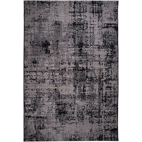 Vivaraise Tapis en polypropylène noir Catania 110 x 60 cm.