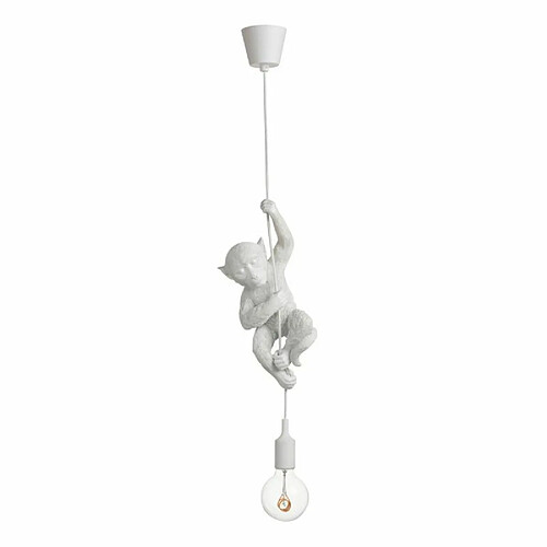 Paris Prix Lampe Suspension Design Singe Déco 96cm Blanc