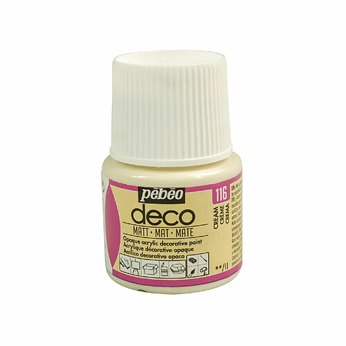 Pebeo Peinture acrylique opaque mate - Crème - 45 ml