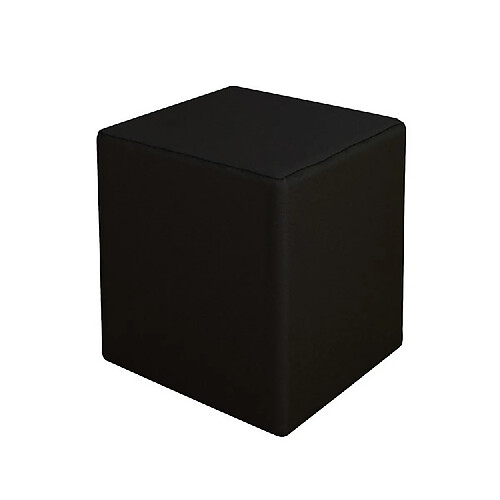 EPIKASA Pouf Milena, Noir, Panneau d'Aggloméré Mélaminé, 34x34x37 cm