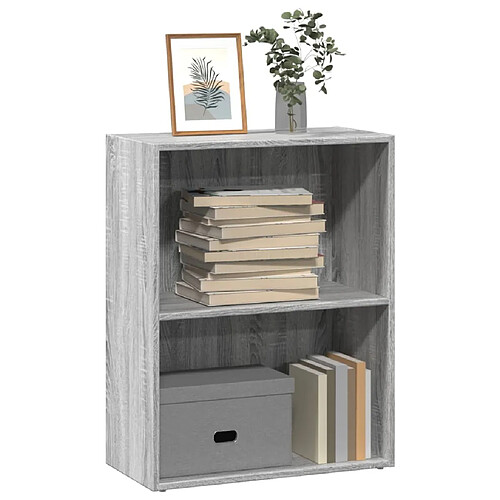 vidaXL Bibliothèque sonoma gris 60x30x77 cm bois d'ingénierie