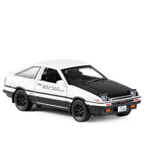 Universal Modèle en alliage de la berline Toyota AE86, simulant les effets acoustiques et optiques de la moulage sous pression (noir et blanc)