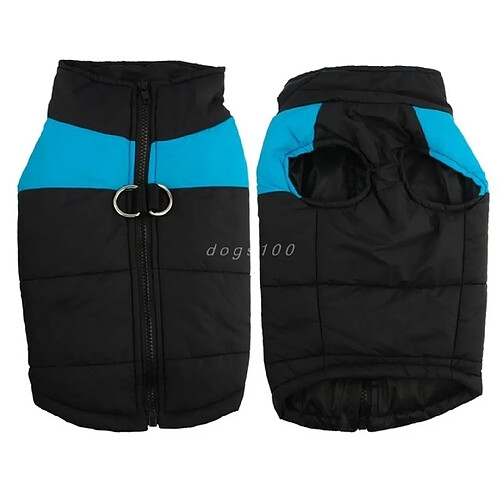 Wewoo Veste Chihuahua imperméable pour chien chiot gilet vêtements chaud hiver manteautaille L bleu