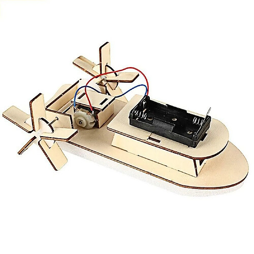 Justgreenbox Ensemble de matériaux de modèle de bateau bricolage Kit de construction en bois 3D assembler une expérience scientifique éducative créative - T6112211956640