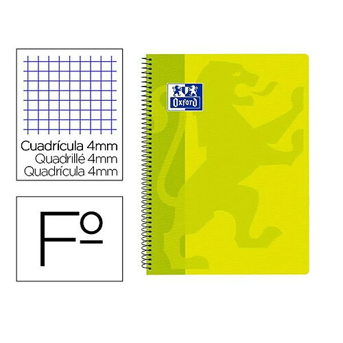 Cahier Oxford 400093619 Jaune A4 80 Volets