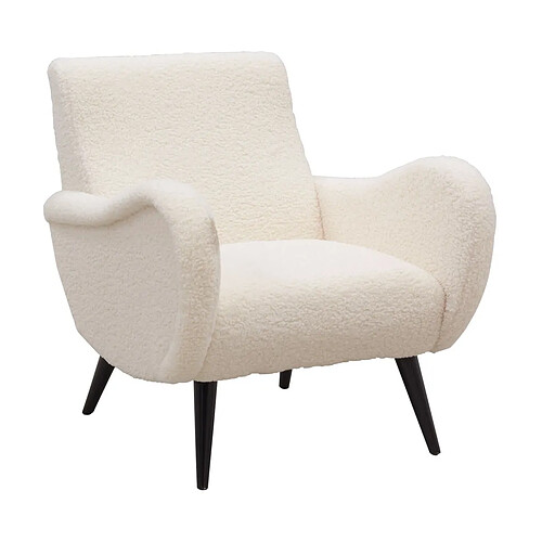 Aubry Gaspard Fauteuil design en polyester et bois Douceur.