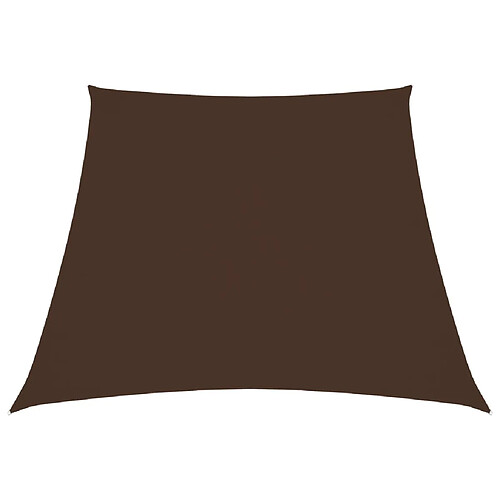 vidaXL Voile de parasol Tissu Oxford trapèze 4/5x4 m Marron