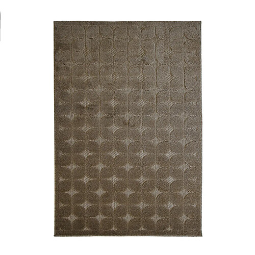 Thedecofactory NEW AGE FIFTIES - Tapis extérieur et intérieur motif fifties en relief beige 160x220