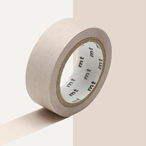 Masking tape unicolore pastel - Marron - 1,5 cm x 7 m