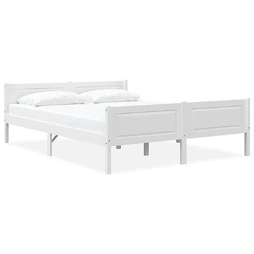 vidaXL Cadre de lit sans matelas bois massif de pin blanc 140x200 cm