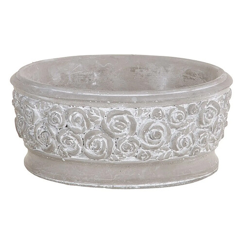 BigBuy Garden Cache-pot Gris Ciment 20,5 x 20,5 x 9 cm