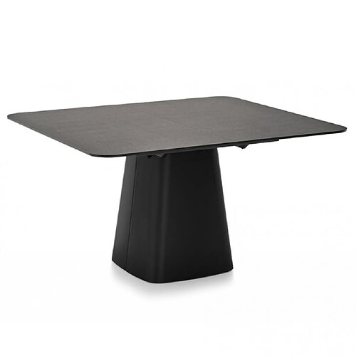 Inside 75 Table extensible 8 couverts HEY GIO 180 cm base métal noir plateau céramique pierre