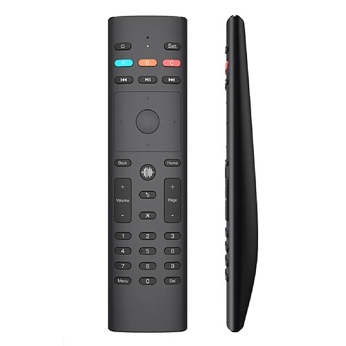 Universal G40 Voix Recherche Air Souris 33 Touches Infrarouge Apprentissage Gyro 2.4G Télécommande intelligente pour Android TV Box Roku Télécommande intelligente pour Apple TV |(Le noir)