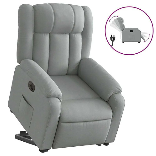 Maison Chic Fauteuil Relax pour salon, Fauteuil inclinable électrique gris clair tissu -GKD36299