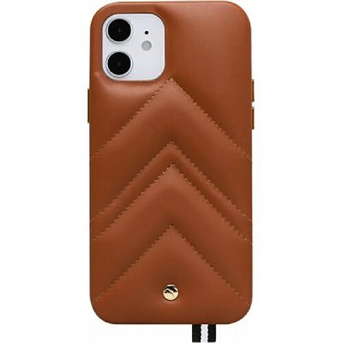 ARTEFAKT Coque pour iPhone 12 mini en Cuir Louvre Marron