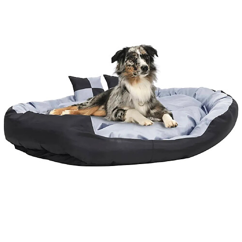 vidaXL Coussin réversible lavable pour chien Gris et noir 150x120x25cm