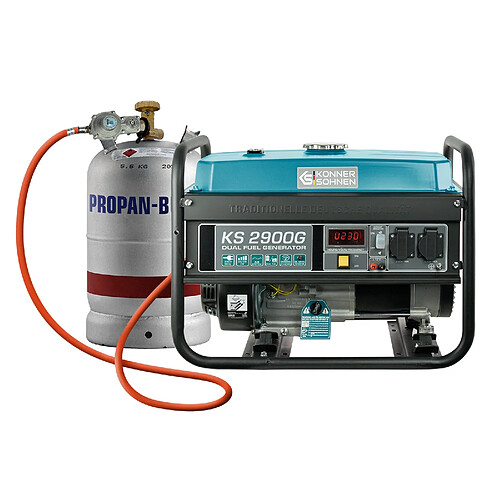 Konner & Sohnen 2900 W Générateur de gaz et d’essence Groupe électrogène KS 2900G