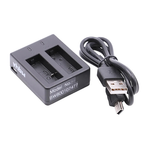 Chargeur rapide vhbw à 2 prises pour Lightdow LD4000, Megoodo SJ4000 remplace GIT-LB101.