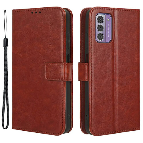 Htdmobiles Housse pour Nokia G22 / G42 5G - etui coque pochette portefeuille + film ecran - MARRON