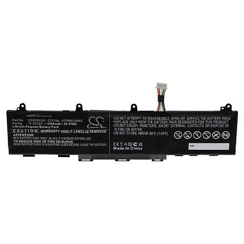 vhbw Batterie compatible avec HP ZBook Firefly 14 G7 206V5PA, 14 G7 24M71PA, 15 G7 ordinateur portable (4?300mAh, 11,55V, Li-polymère)